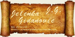 Jelenka Gidanović vizit kartica